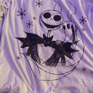 Long sleeve Jack Skellington pajamas top